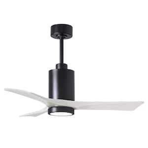 Patricia-3 42 in. Integrated LED Matte Black Ceiling Fan with Light Kit