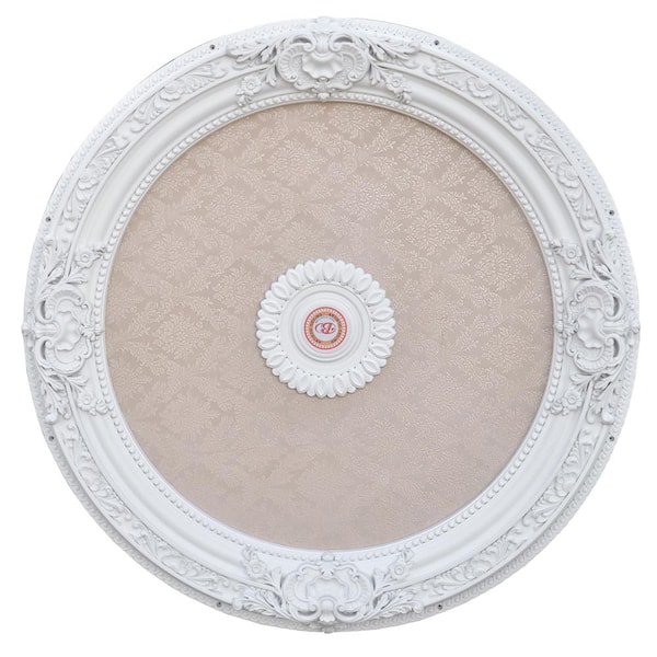 AFD 36 in. x 2.50 in. x 36 in. Blanco Round Chandelier Polysterene Ceiling Medallion Moulding