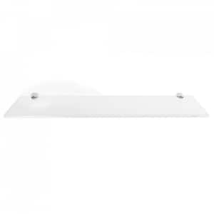 Dover 27 in. W Wall-Mounted Bathroom Shelf with 2 Towel Rods in White