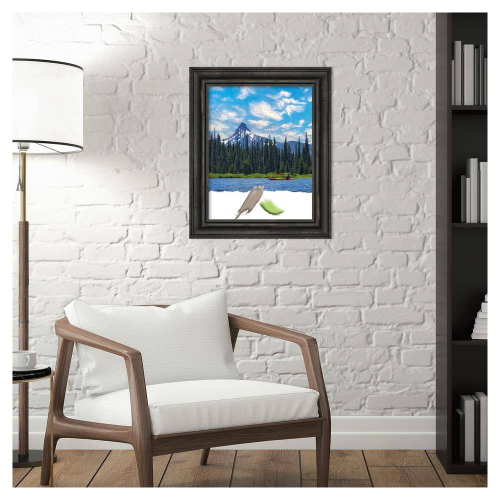 11x14 Distressed Black Wood Wall Picture Frame