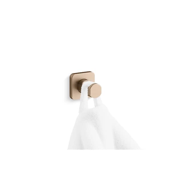 Parallel Knob Robe/Towel Hook in Vibrant Brushed Bronze