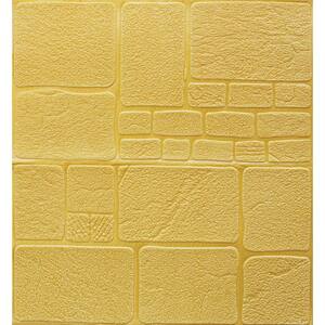 Falkirk Markinch 1/4 in. x  27.6 in. x 27.6 in. Yellow PE Foam Peel and Stick 3D Decorative Wall Panel (5-Pack)
