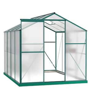 74.8 in. W x 99.8 in. D x 78.74 in. H Greenhouse, Garden Planting Shed, Outdoor Flower Planter Warm House, Green