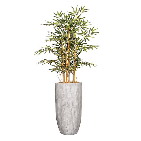 VINTAGE HOME Artificial 58 " High Artificial Bamboo Tree With Fiberstone Planter