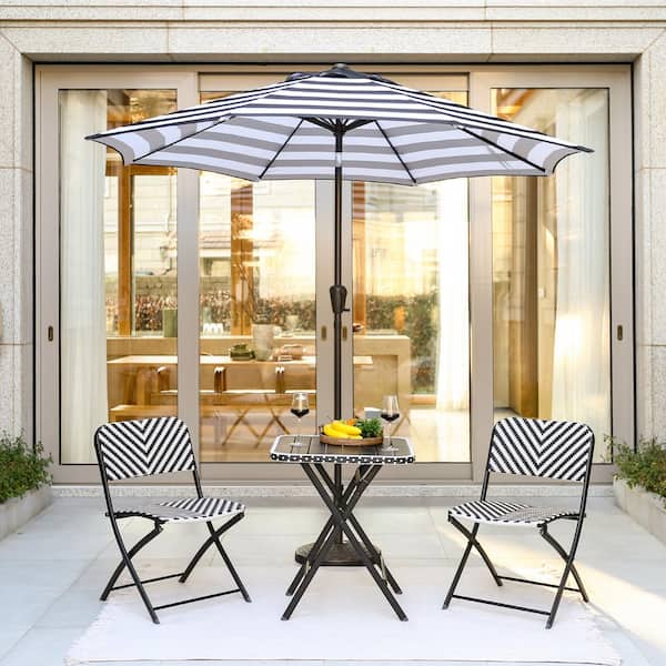 folding bistro set with umbrella