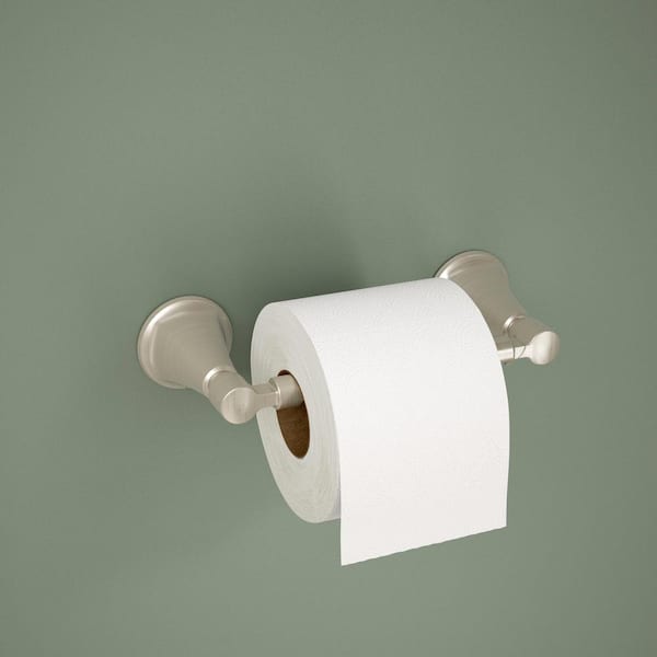 Lorna Wall Mounted Pivot Arm Toilet Paper Holder Bath Hardware Accessory in Brushed Nickel
