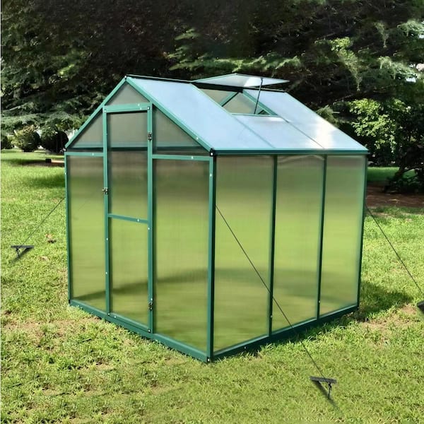 Unbranded 72 in. W x 73 in. D x 86 in. H Polycarbonate Greenhouse Anchor Aluminum Heavy Duty Walk-in Greenhouses for Outdoor