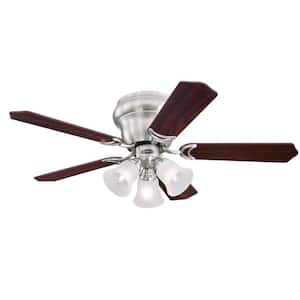 Contempra Trio 42 in. LED Brushed Nickel Ceiling Fan with Light Kit