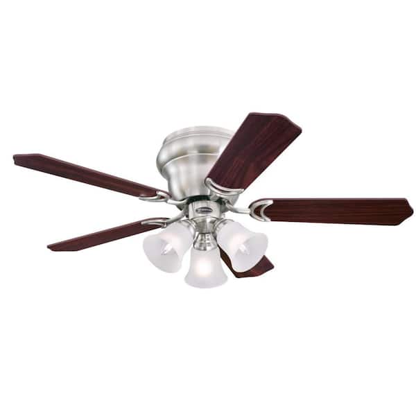 Westinghouse Contempra Trio 42 in. LED Brushed Nickel Ceiling Fan with Light 7231900 - The Depot