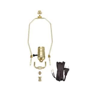 Polished Brass Make-A-Lamp 3-Way Socket Kit (1-Pack)