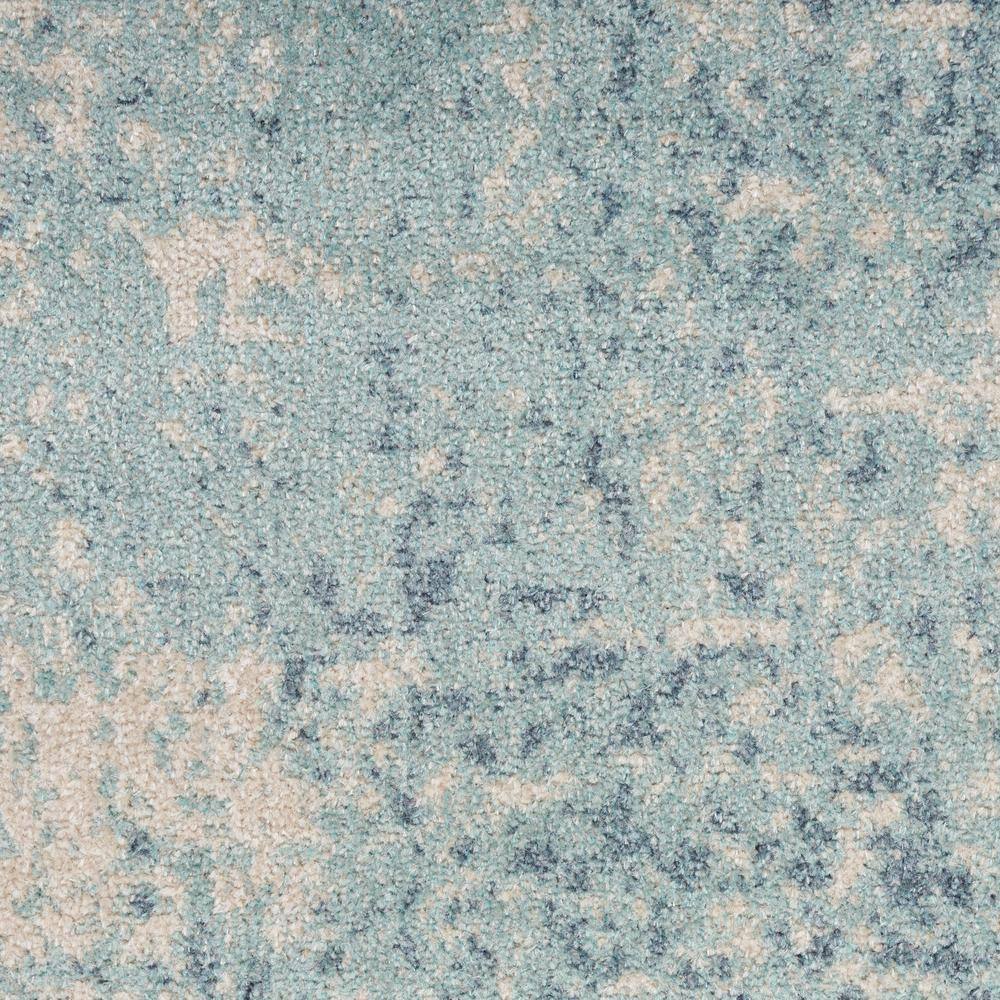 Astra Blue Ivory Flat Woven Synthetic Runner Rug 2'2" x 8'