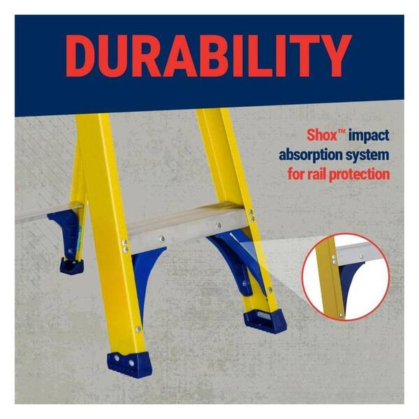 5 ft. Fiberglass Leaning Step Ladder (8 ft. Reach), 250 lbs. Load