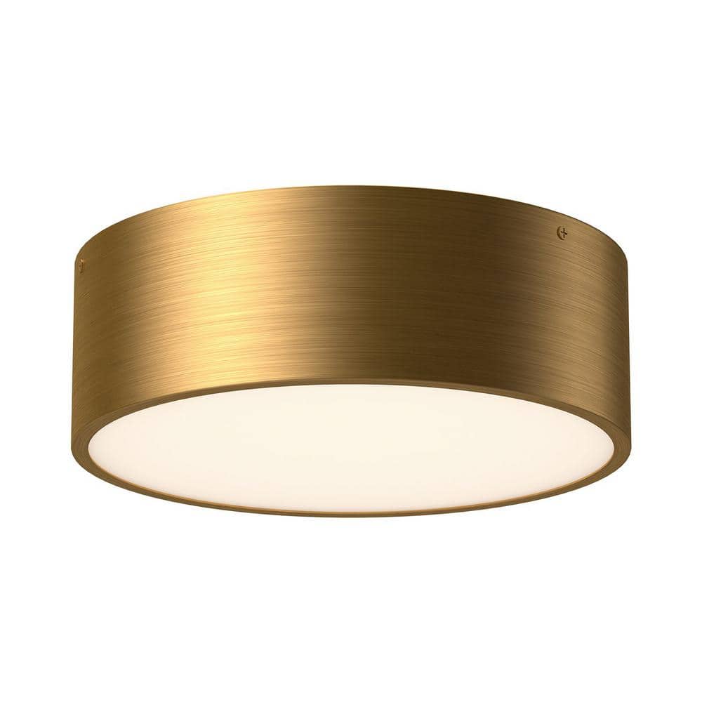 Brisbane 12 in. Aged Brass Flush Mount price history on PriceWatchPro