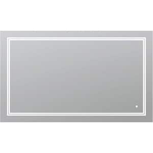 SOHO 60 in. W x 36 in. H Frameless Rectangular LED Light Bathroom Vanity Mirror in Silver