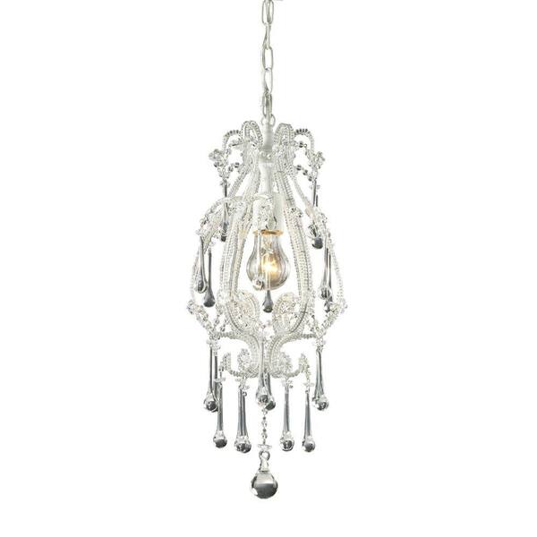 Titan Lighting Opulence 1-Light Antique White Ceiling Pendant