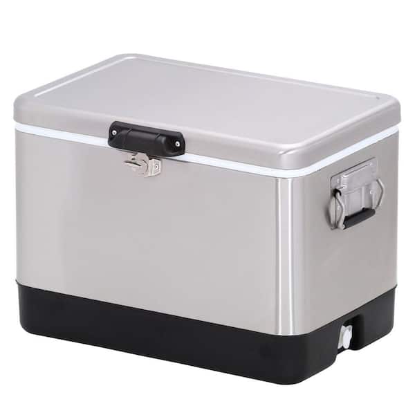 Leisure Season 1 ft. 2.5 in. x 1 ft. 10.5 in. 54 qt. Stainless Steel Cooler