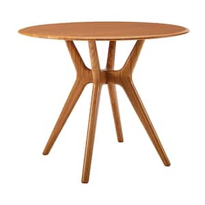 Lily Copper Wood 36 in. 4 Legs Dining Table Seats 2