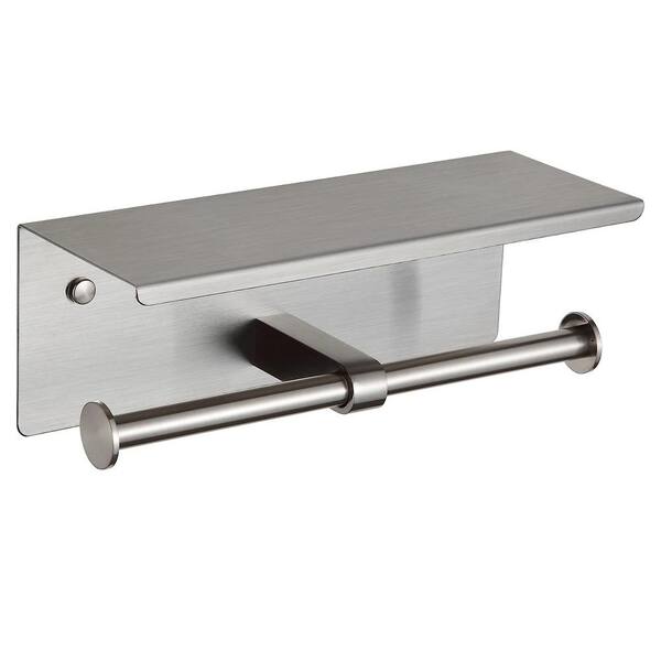 thumbnail image 2 of Double Roll Recessed Toilet Paper Holder 304 Stainless Steel Toilet Roll Holder Bathroom Wall Mount Tissue Roll Holder Include Rear Mounting Bracket 2 of 12