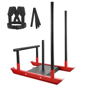 Weight Training Sled with Handle Fitness Strength Resistance Training Fit for 1 in. and 2 in. Weight Plate