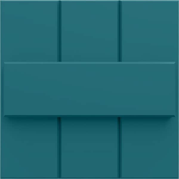 Ekena Millwork 12 in. W x 12 in. H True Fit PVC Joined Board-n-Batten Shutters Sample, Antigua