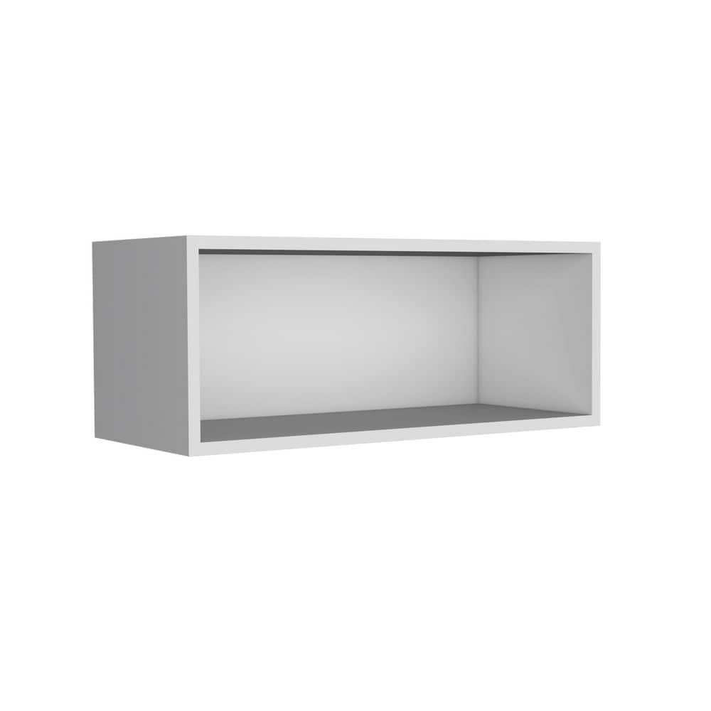 30 in. W x 12.5 in. D x 12 in. H Open Wall Shelf Bathroom Storage Wall Cabinet in White price history on PriceWatchPro
