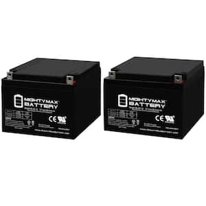 12V 26AH Replacement Battery for Tzora Titan Scooter - 2 Pack