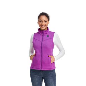 Women's Small Purple 7.38-Volt Lithium-Ion Heated Fleece Vest with (1) Upgraded Battery and Charger