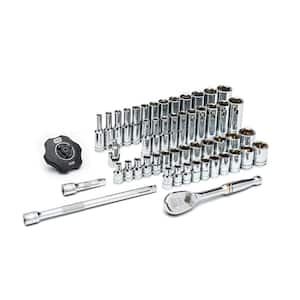 1/4 in. Drive 6-Point SAE/Metric 90-Tooth Ratchet and Socket Mechanics Tool Set (51-Piece)