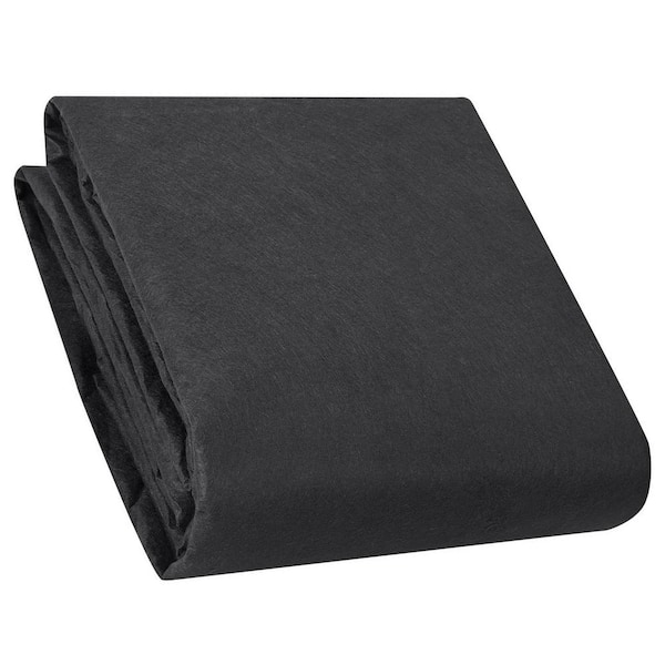 ATENGNES 15 ft. x 20 ft. Black 4.0 oz. Heavy-Duty WeedBlock Landscape Driveway Geotextile Fabric Non Woven Weed Barrier
