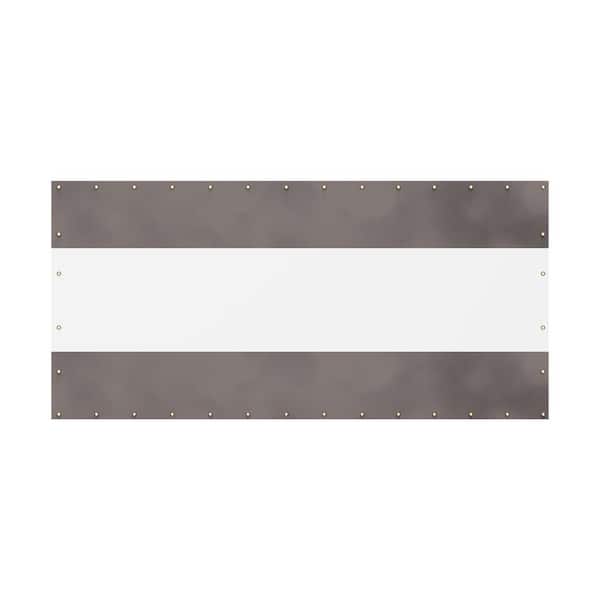 Otryad 8 ft. H x 16 ft. W Gray Heavy Duty Outdoor Clear Panel Curtain Waterproof Weather Resistant for Patios, Gazebos, Pergola