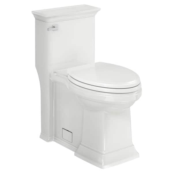 Town Square S 1-Piece 1.28 GPF Single Flush Elongated Toilet in White, Seat Included