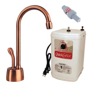 9-1/4 in. Develosah 2-Handle Hot and Cold Water Dispenser with Instant Hot Water Tank, Antique Copper