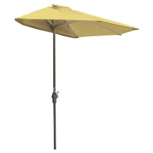 Off-The-Wall Brella 7.5 ft. Patio Half Umbrella in Yellow Olefin