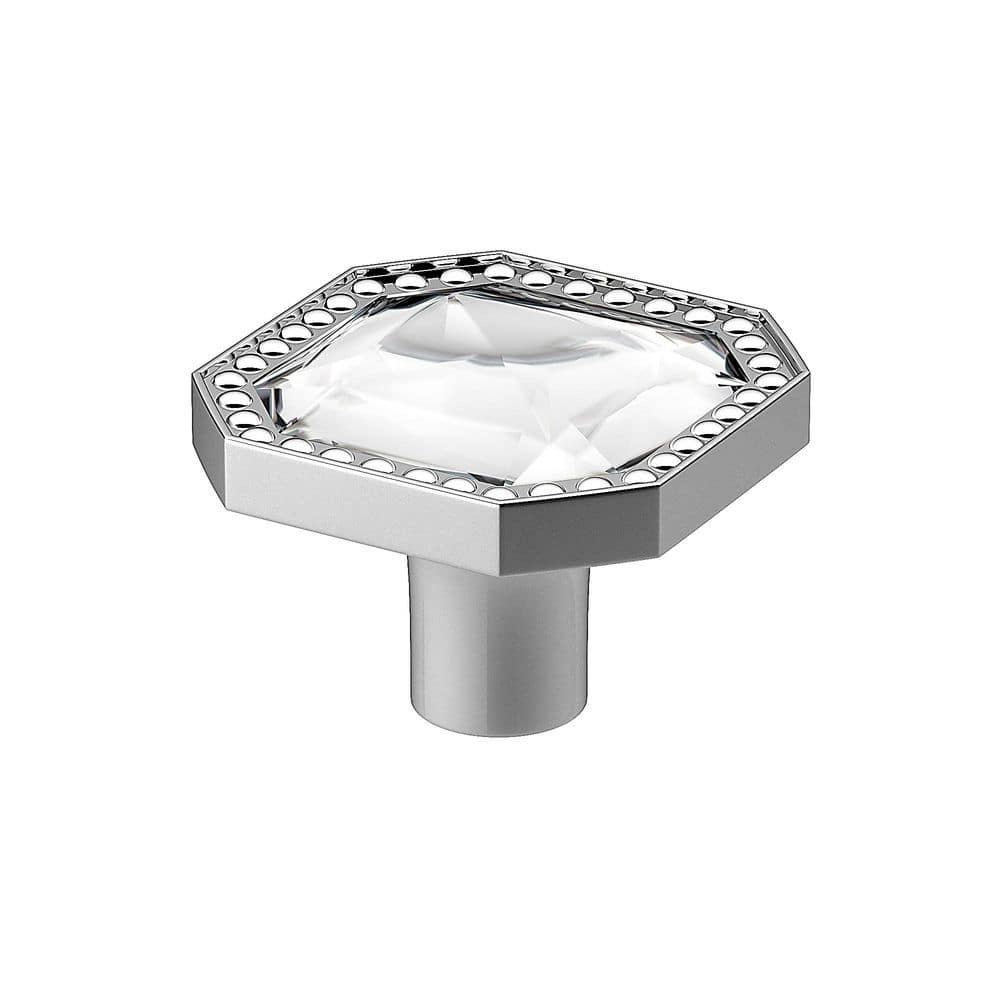 Merritt Collection 1-1/4 in. (32 mm) x 1-1/4 in. (32 mm) Crystal and Chrome Contemporary Cabinet Knob price history on PriceWatchPro