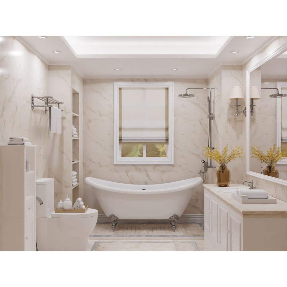 Belissima 69'' White Acrylic Clawfoot Freestanding Bathtub