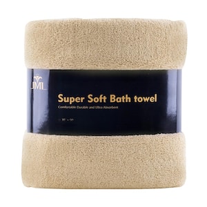Camel 350 GSM Polyester Fleece Bath Towel (Set of 2)