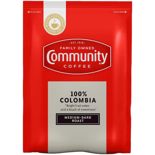 Community Coffee 2.5 oz. 100% Colombia Altura Premium Ground Medium-Dark Roast Fractional Packs (40-Count)