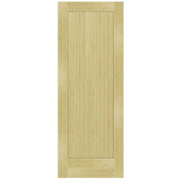 Steves & Sons 36 in. x 80 in. 1-Panel Shaker Unfinished Bamboo Solid Core Interior Door Slab