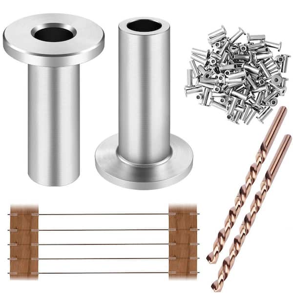 Laybus T316 Stainless Steel Cable Protector Sleeves Fits 1/8 in. Cable Railing Wire Rope for Wood or Composite Posts (200-Pack)