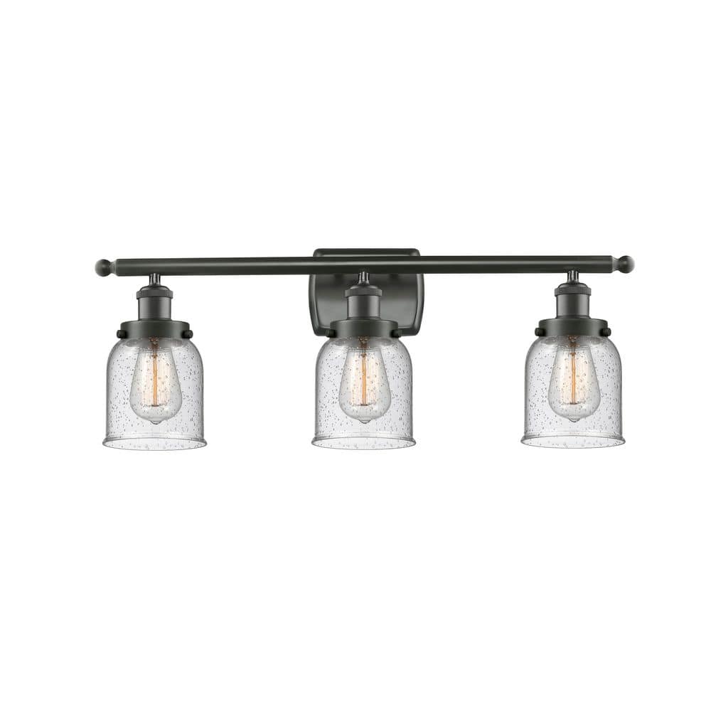 Bell 26 in. 3-Light Oil Rubbed Bronze Vanity Light with Glass Shade price history on PriceWatchPro