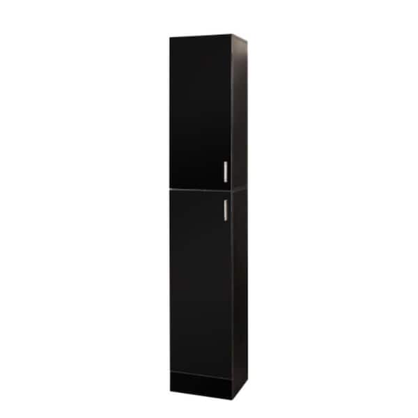 Unbranded 74.8 in. Freestanding Cabinet with In-Adjustable Shelves and 2-Doors for Kitchen, Dining Room in Black