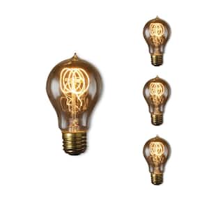 60-Watt Equivalent BH with Medium Screw Base E26 in Gunmetal Finish Dimmable 2200K Incandescent Light Bulb 4-Pack