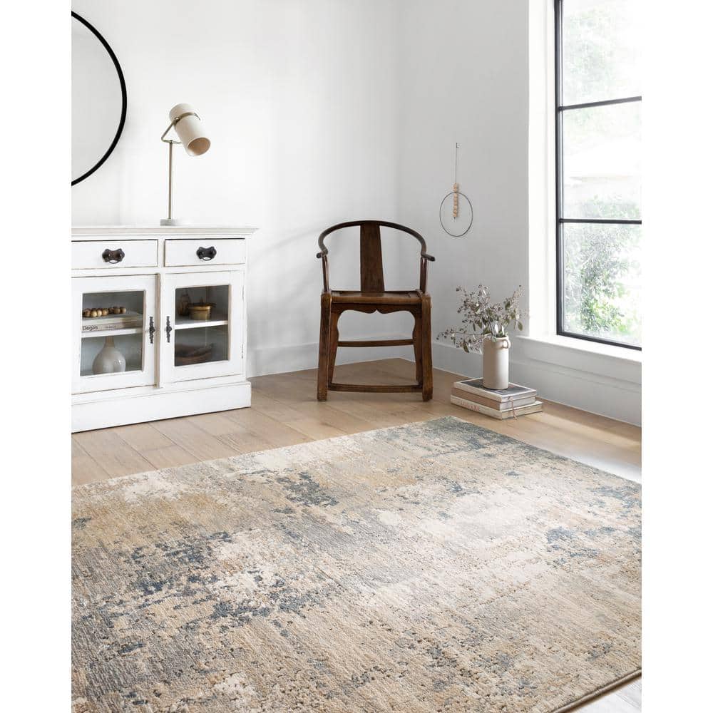 Teagan Sand Mist Rectangular Easy Care Area Rug 7'-11" x 10'-6"