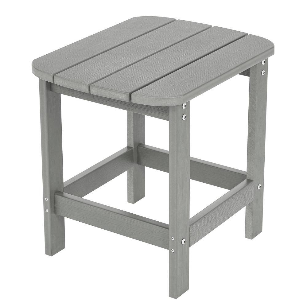 Wildaven HIPS Plastic Light Gray Outdoor Patio Side Table ET-16-LY-VN ...