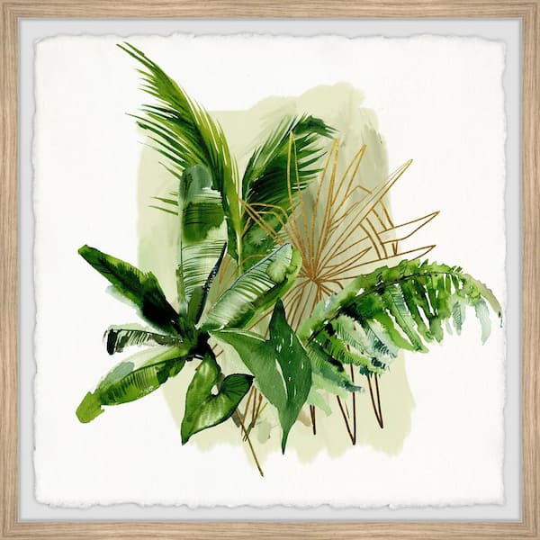 Unbranded "Flawless Tropical Leaves" by Marmont Hill Framed Nature Art Print 24 in. x 24 in.