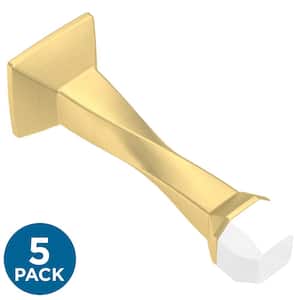 Napier 3 in. (76 mm) Solid Door Stop in Modern Gold (5-Pack)