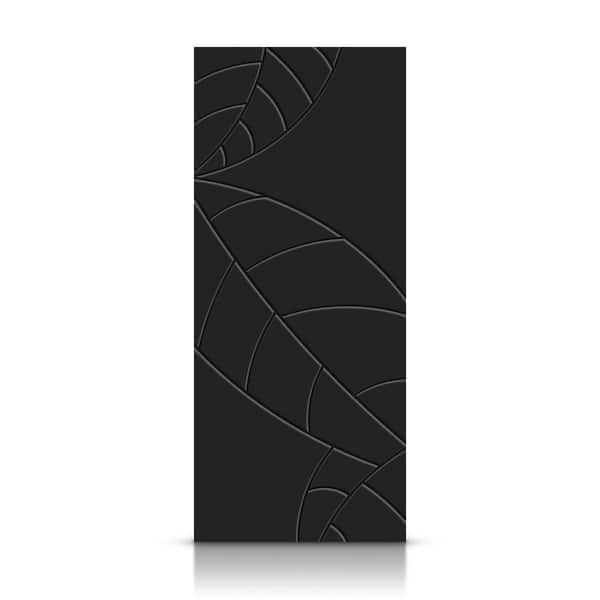 CALHOME 30 in. x 80 in. Hollow Core Black Stained Composite MDF Interior Door Slab