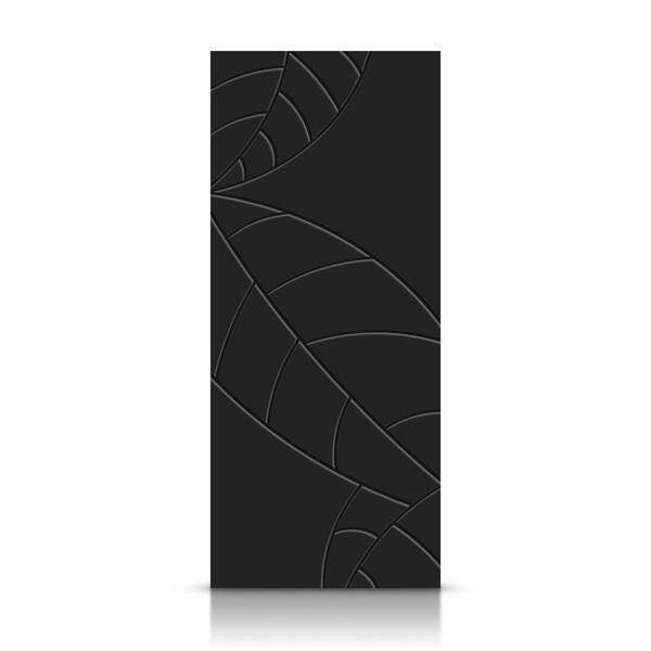 CALHOME 30 in. x 84 in. Hollow Core Black Stained Composite MDF Interior Door Slab