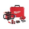 Milwaukee M18 4000 ft. Red Exterior Dual Slope Rotary Laser Level Kit with Receiver and Remote 3704-21