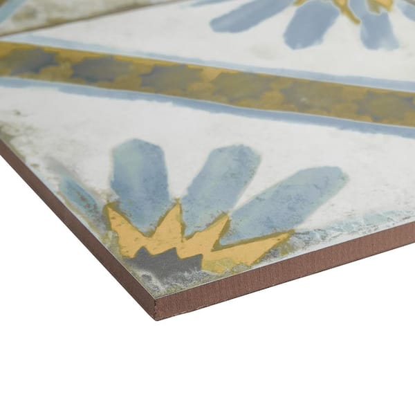 Merola Tile - Kings Marrakech Blue 17-5/8 in. x 17-5/8 in. Ceramic Floor and Wall Tile (10.95 sq. ft./Case)